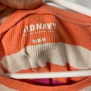 Pink/white/orange sweater